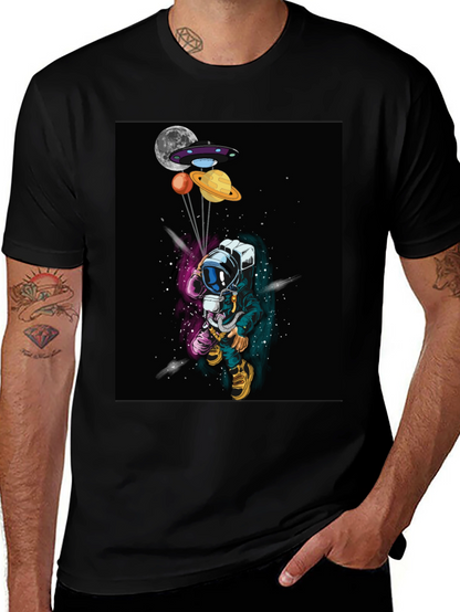 Astronaut T-Shirt - Space Planets UFO Design