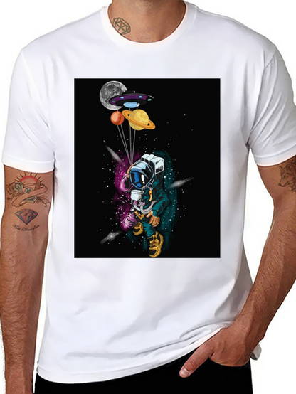 Astronaut T-Shirt - Space Planets UFO Design
