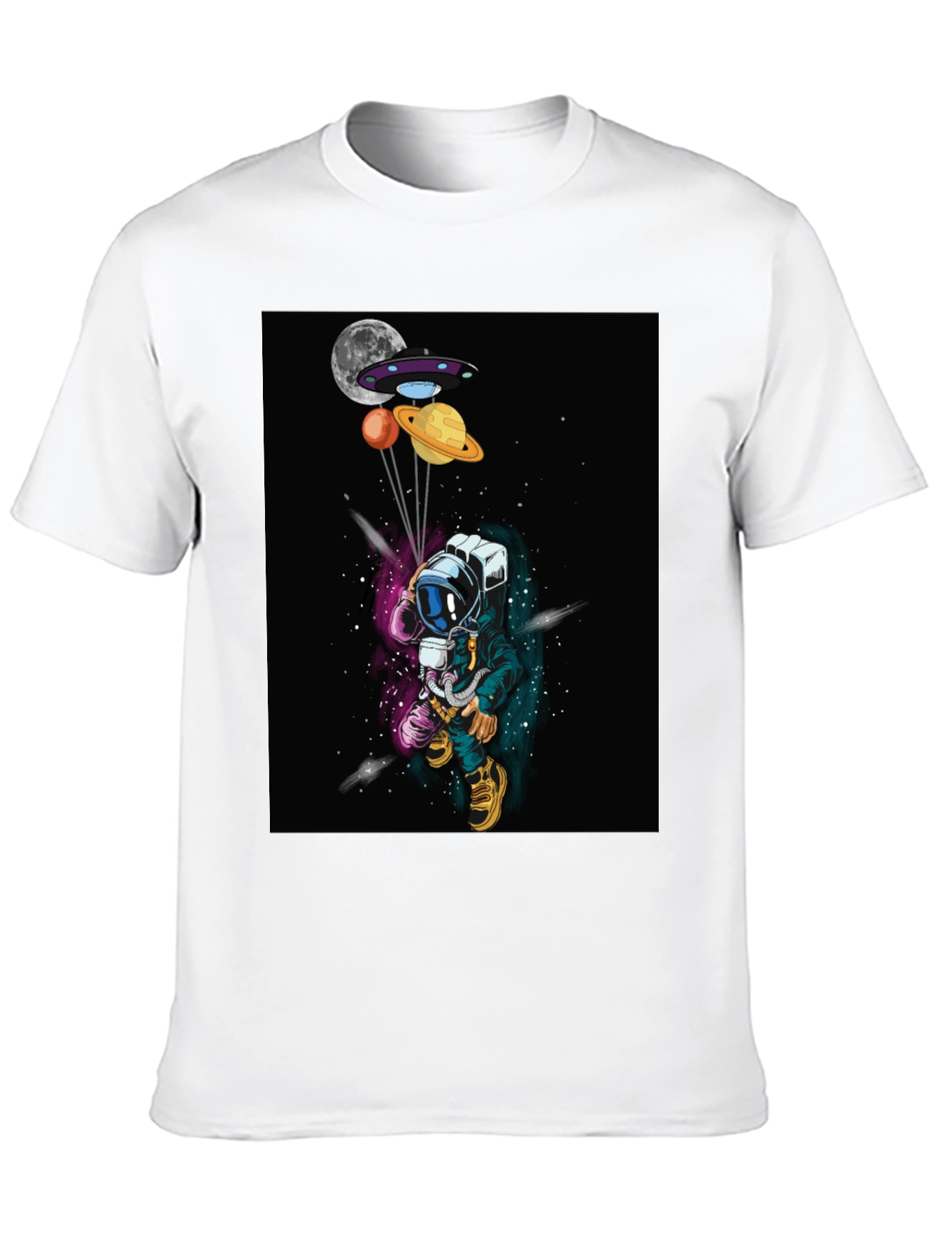 Astronaut T-Shirt - Space Planets UFO Design