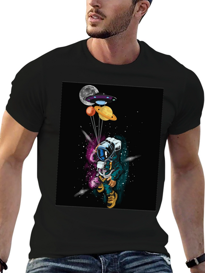 Astronaut T-Shirt - Space Planets UFO Design