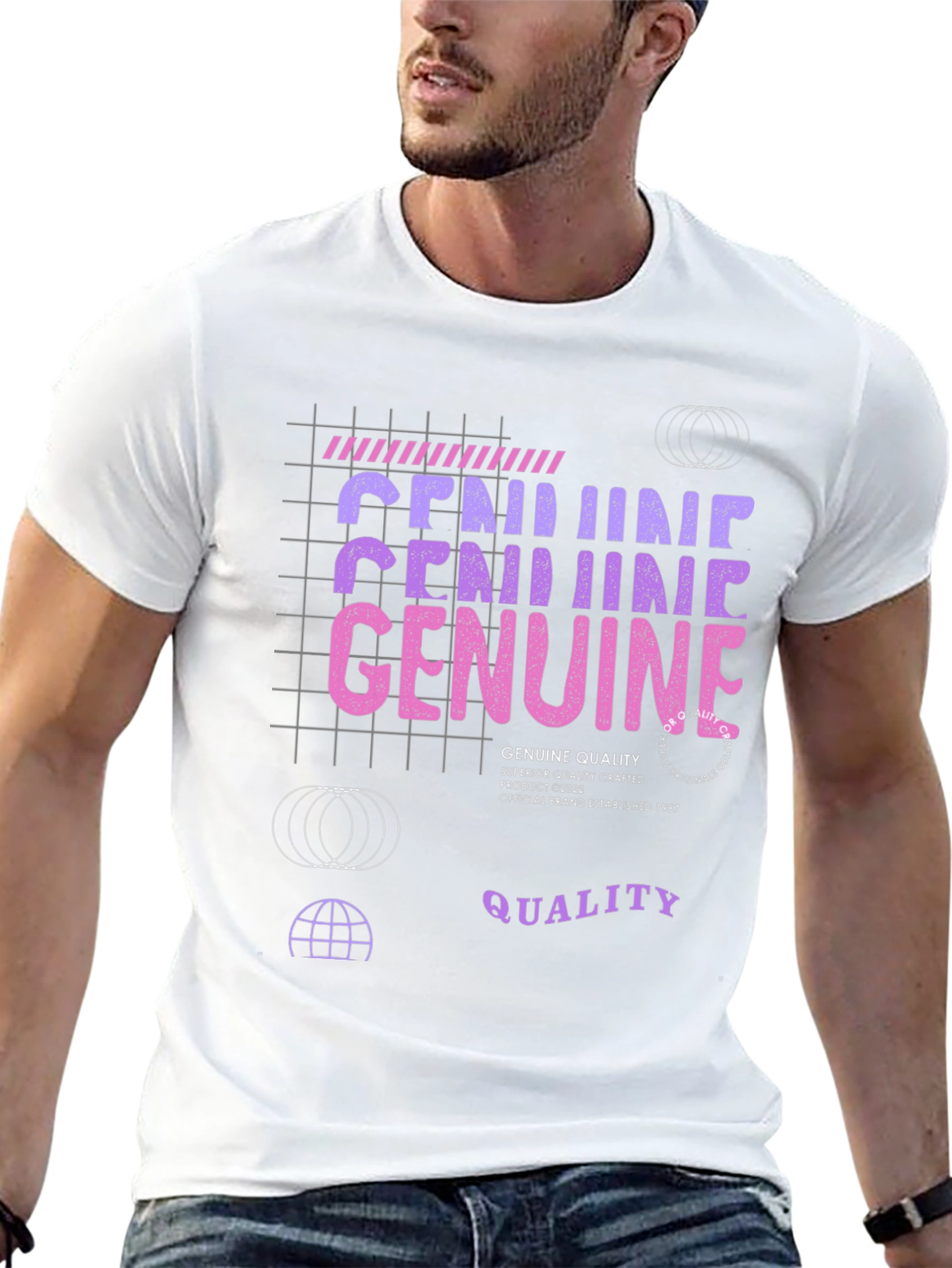 Genuine Quality Graphic Tee - Crafted Black T-Shirt