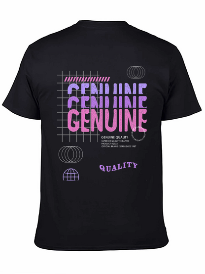Genuine Quality Graphic Tee - Crafted Black T-Shirt