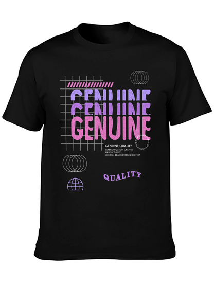 Genuine Quality Graphic Tee - Crafted Black T-Shirt