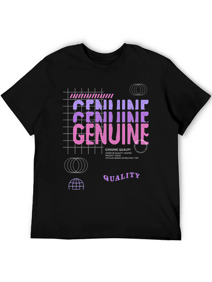 Genuine Quality Graphic Tee - Crafted Black T-Shirt