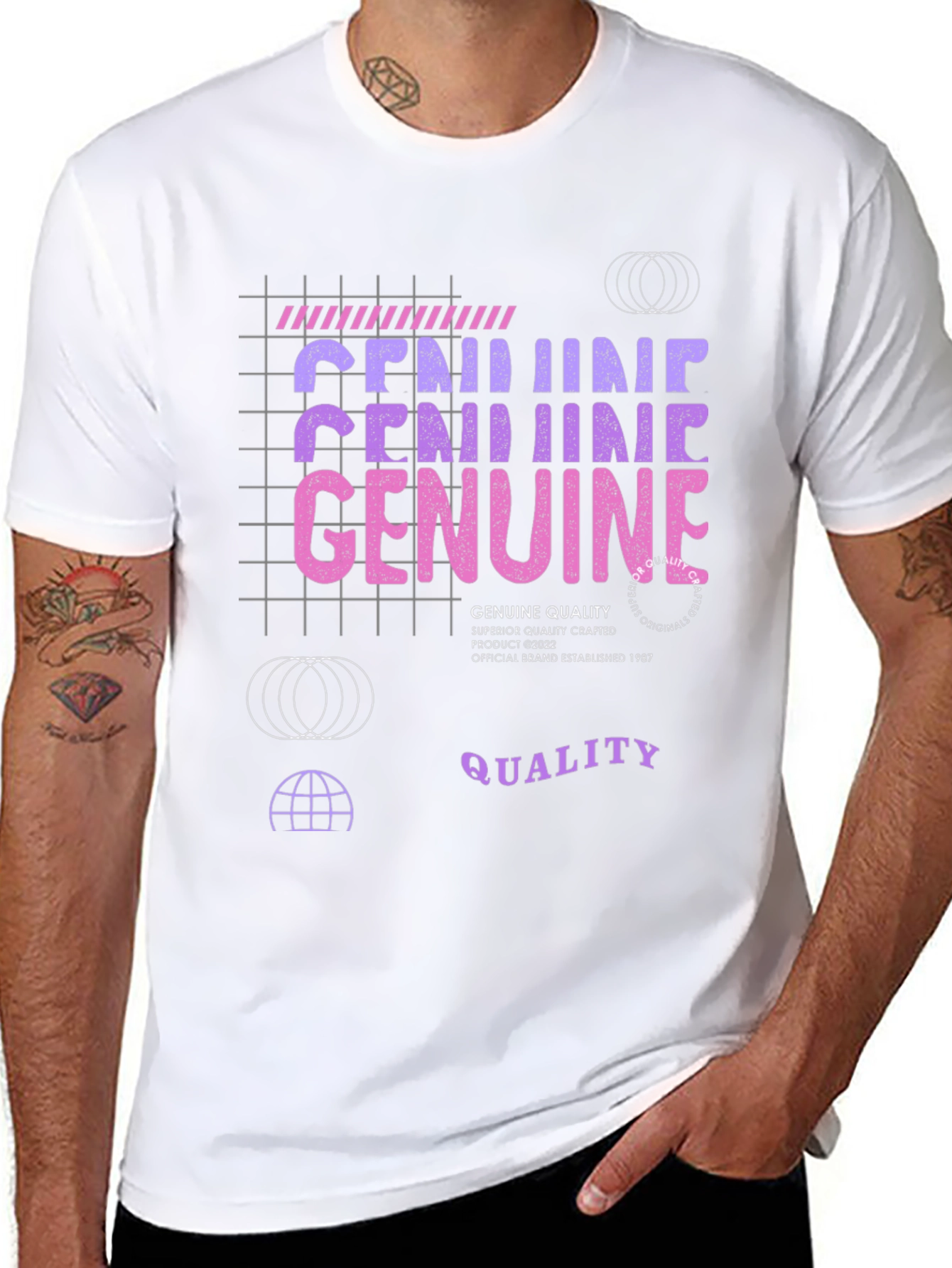 Genuine Quality Graphic Tee - Crafted Black T-Shirt