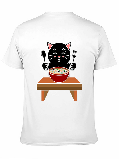 Cat Eating Ramen T-Shirt