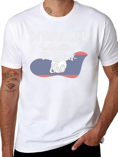 Introverted Lao Flag Graphic Tee