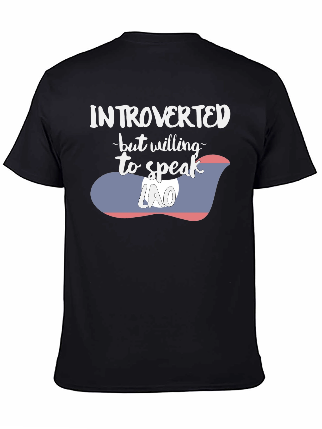 Introverted Lao Flag Graphic Tee