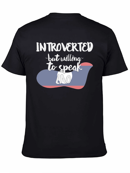 Introverted Lao Flag Graphic Tee