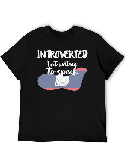 Introverted Lao Flag Graphic Tee