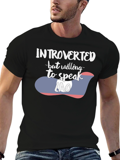 Introverted Lao Flag Graphic Tee