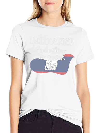 Introverted Lao Flag Graphic Tee