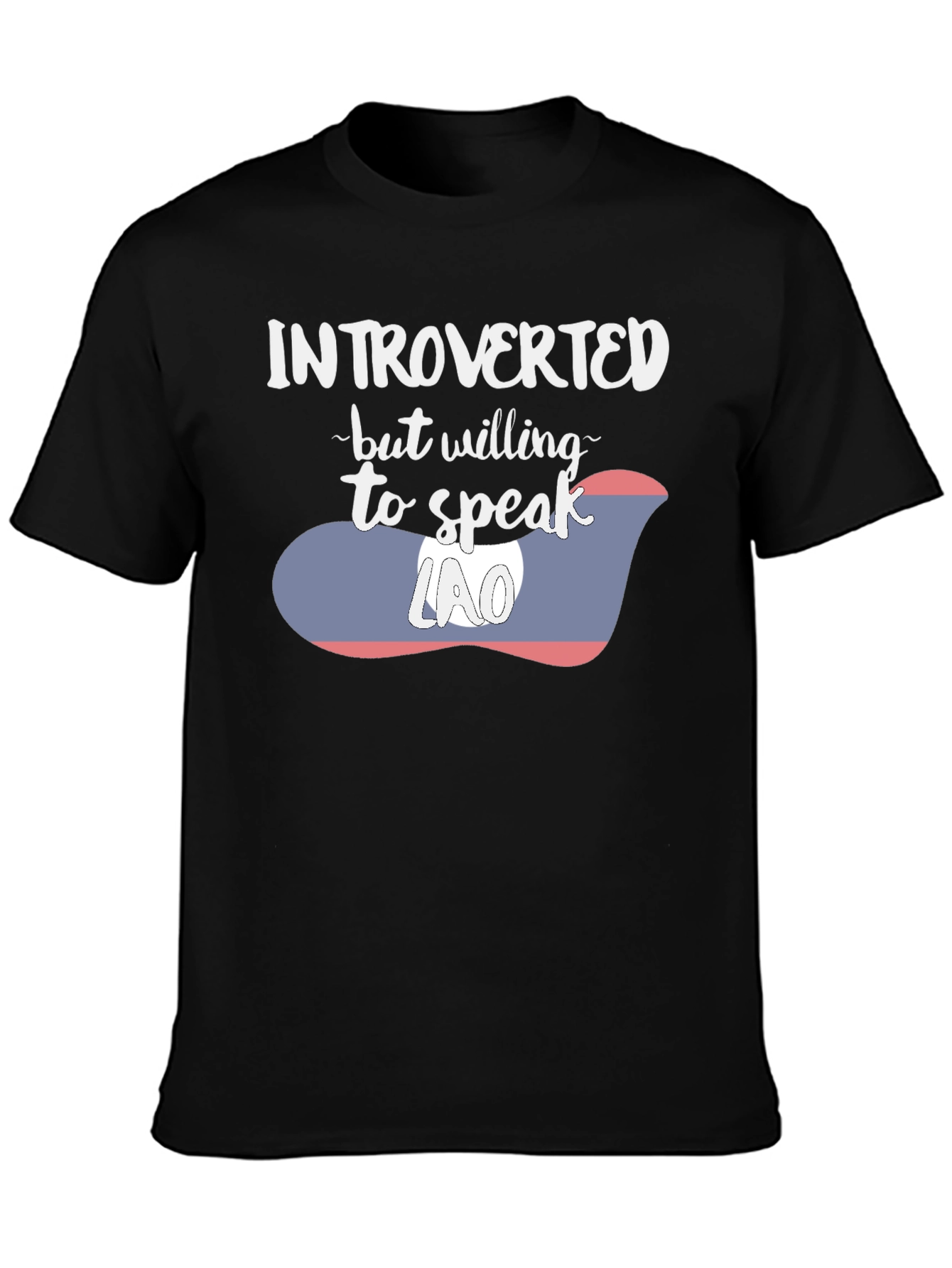 Introverted Lao Flag Graphic Tee