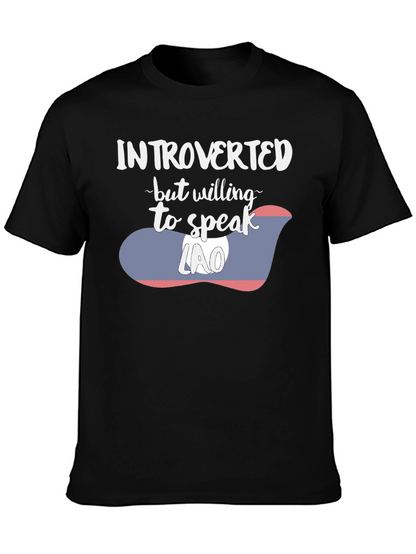 Introverted Lao Flag Graphic Tee