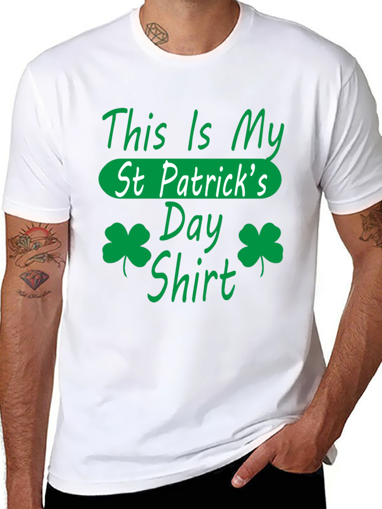St. Patricks Day Shirt - Green Shamrock Design
