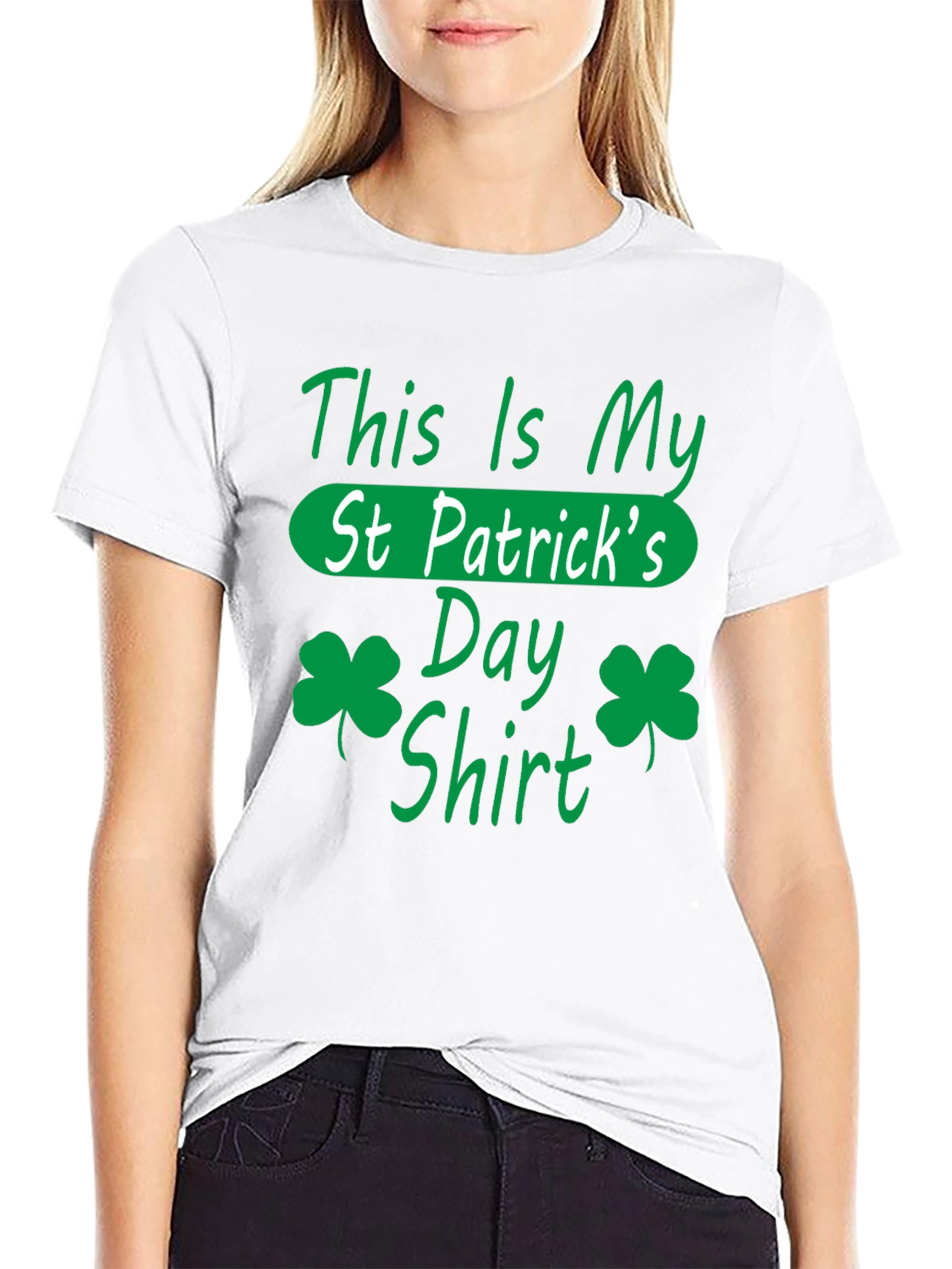 St. Patricks Day Shirt - Green Shamrock Design