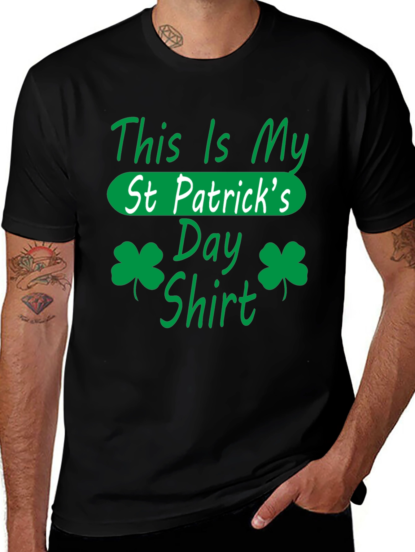 St. Patricks Day Shirt - Green Shamrock Design