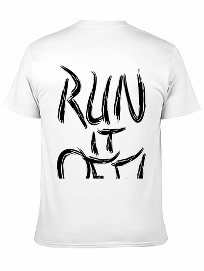 Run It Off Graphic Tee - Black Cotton T-Shirt