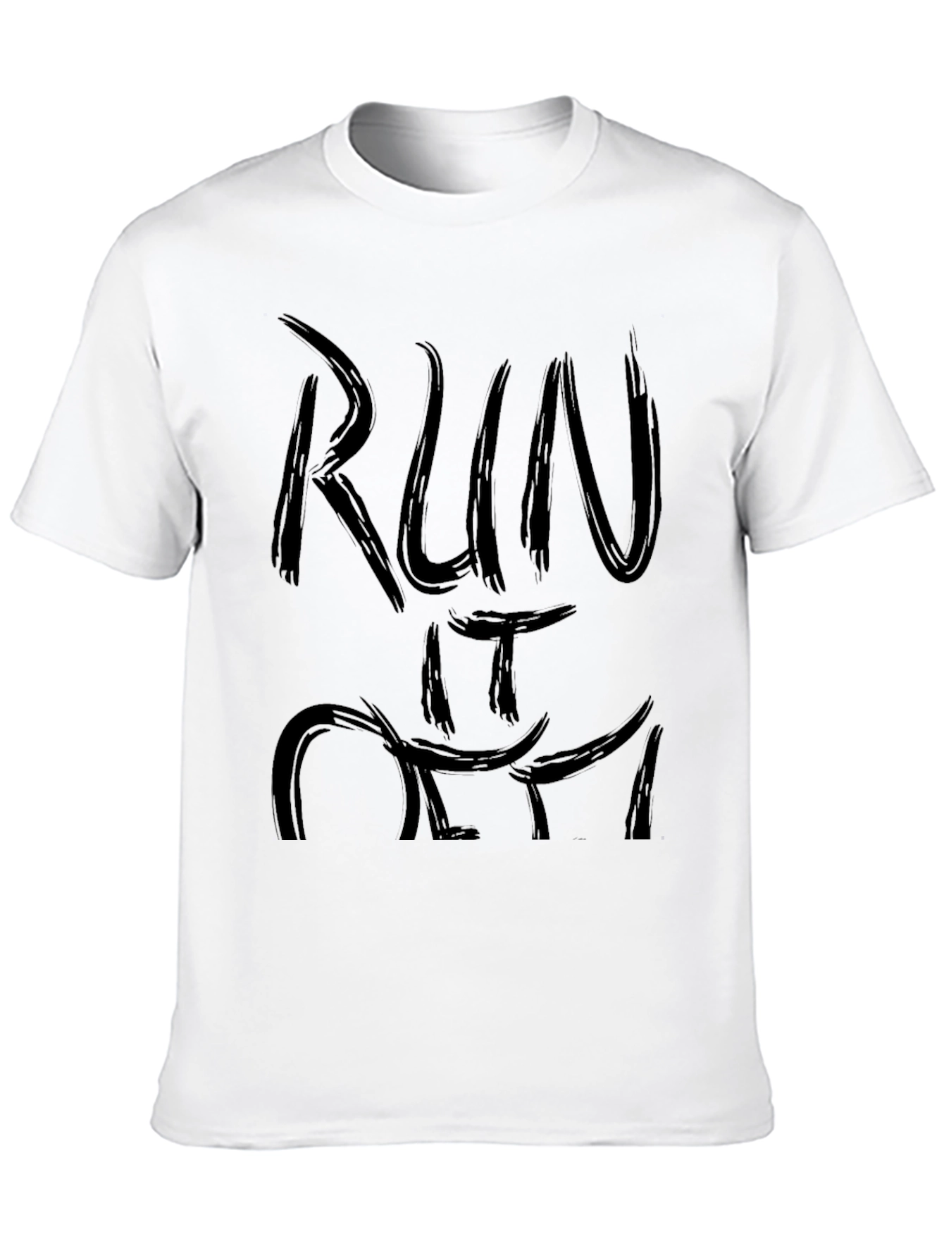 Run It Off Graphic Tee - Black Cotton T-Shirt