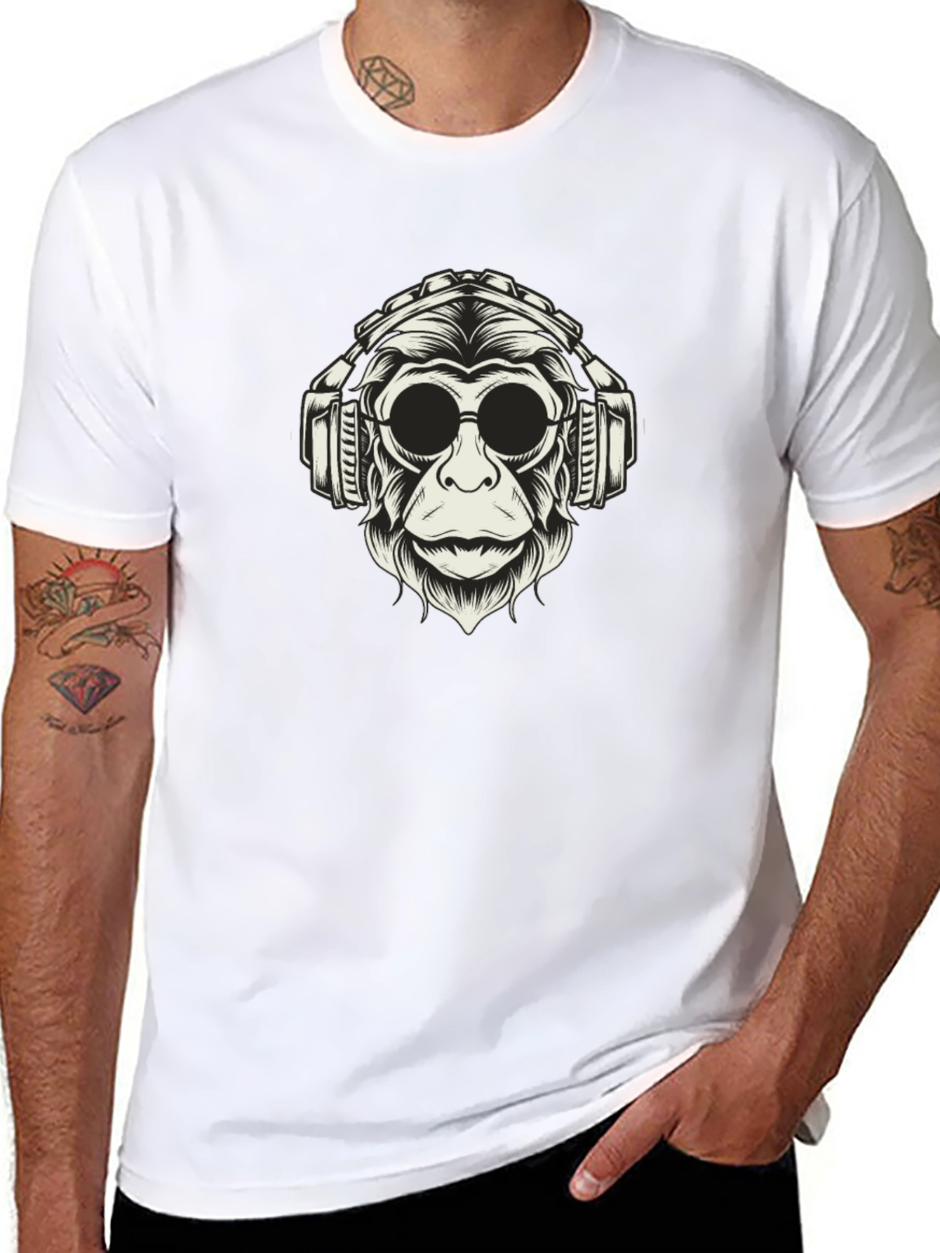 Monkey DJ Graphic T-Shirt - Cool Urban Streetwear