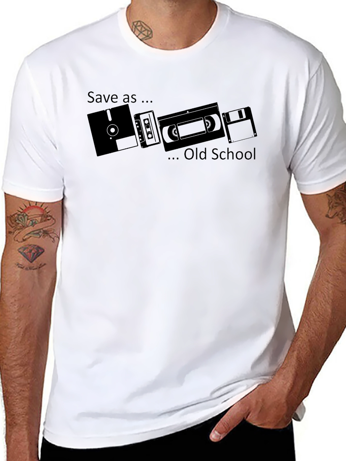 Save As... Old School Black T-Shirt