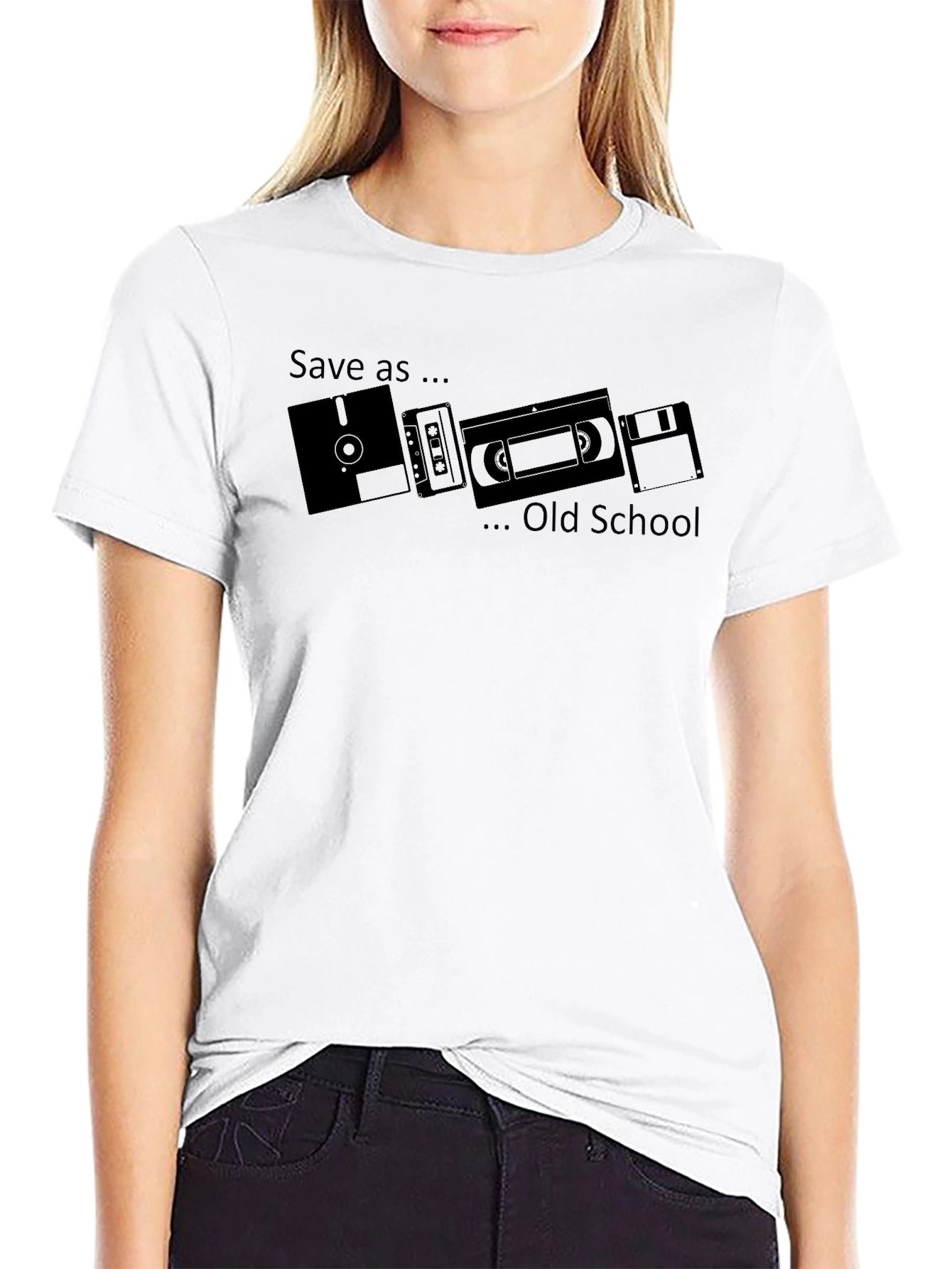 Save As... Old School Black T-Shirt