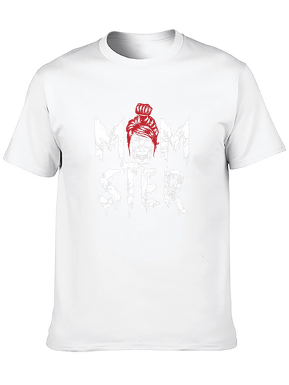 Momster Skeleton Graphic T-Shirt - Trendy Halloween Tee
