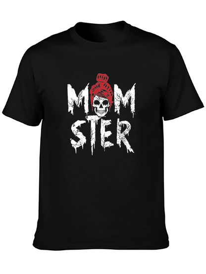 Momster Skeleton Graphic T-Shirt - Trendy Halloween Tee