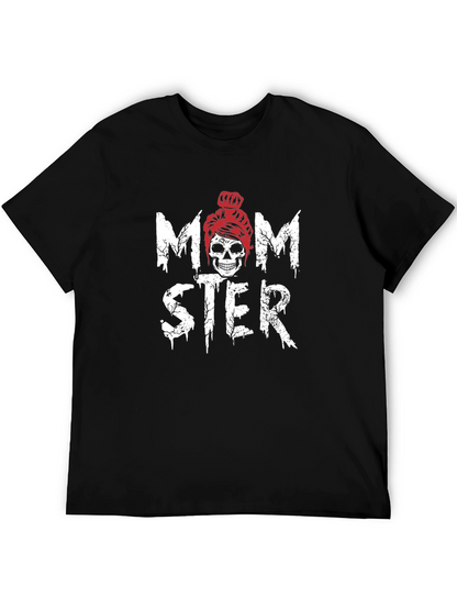 Momster Skeleton Graphic T-Shirt - Trendy Halloween Tee
