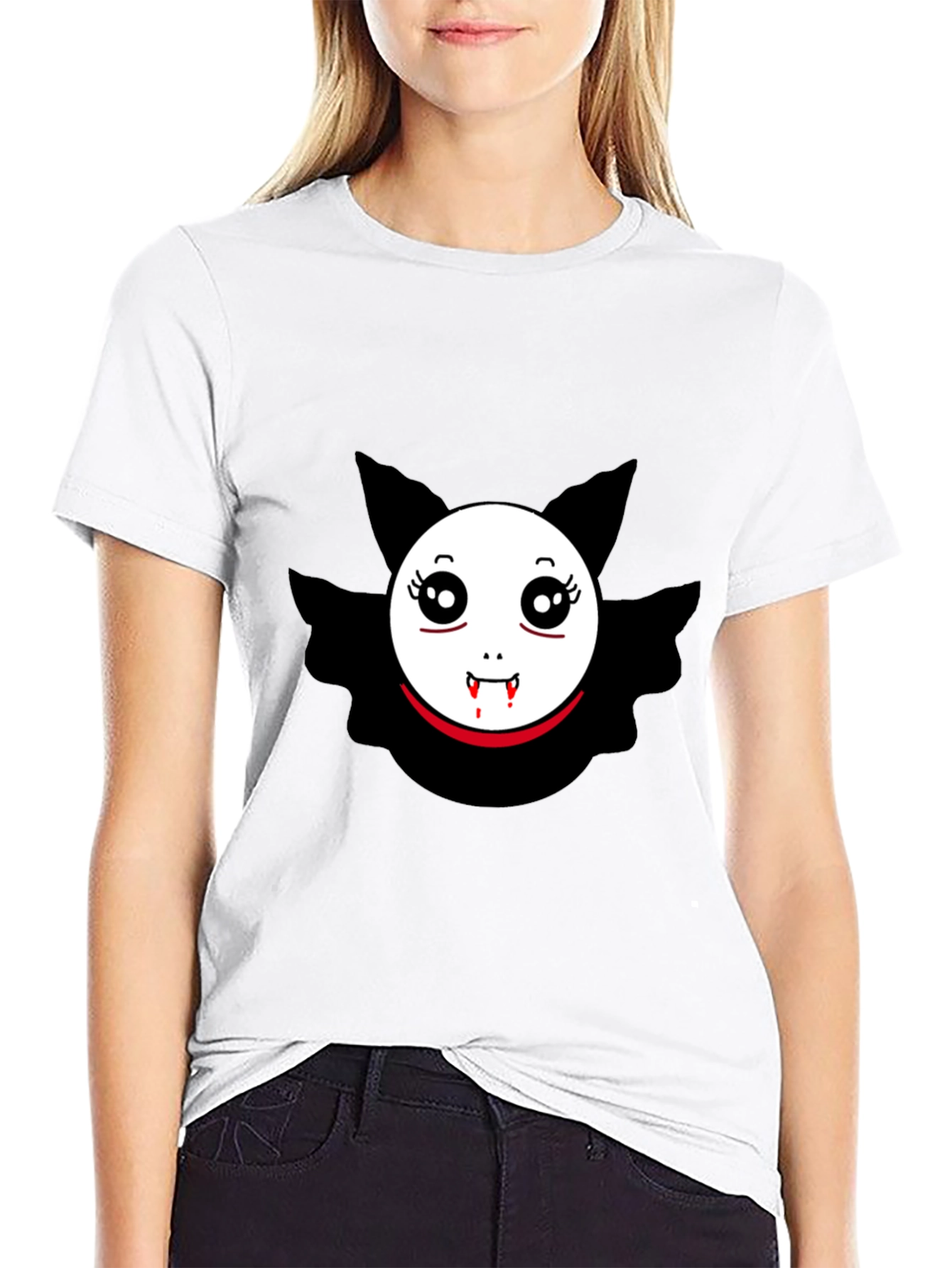 Vampire Bat Graphic Tee - Spooky Cute Design