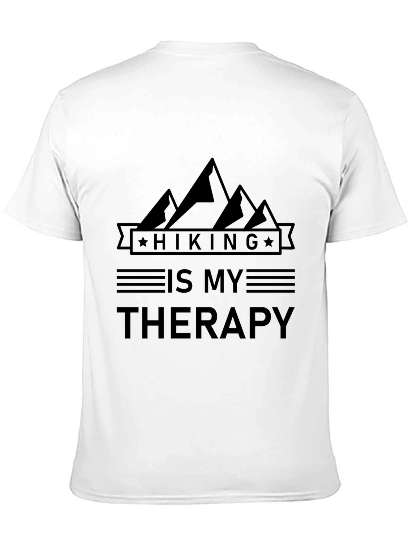 Hiking Is My Therapy Black T-Shirt