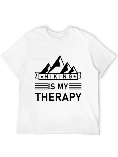 Hiking Is My Therapy Black T-Shirt