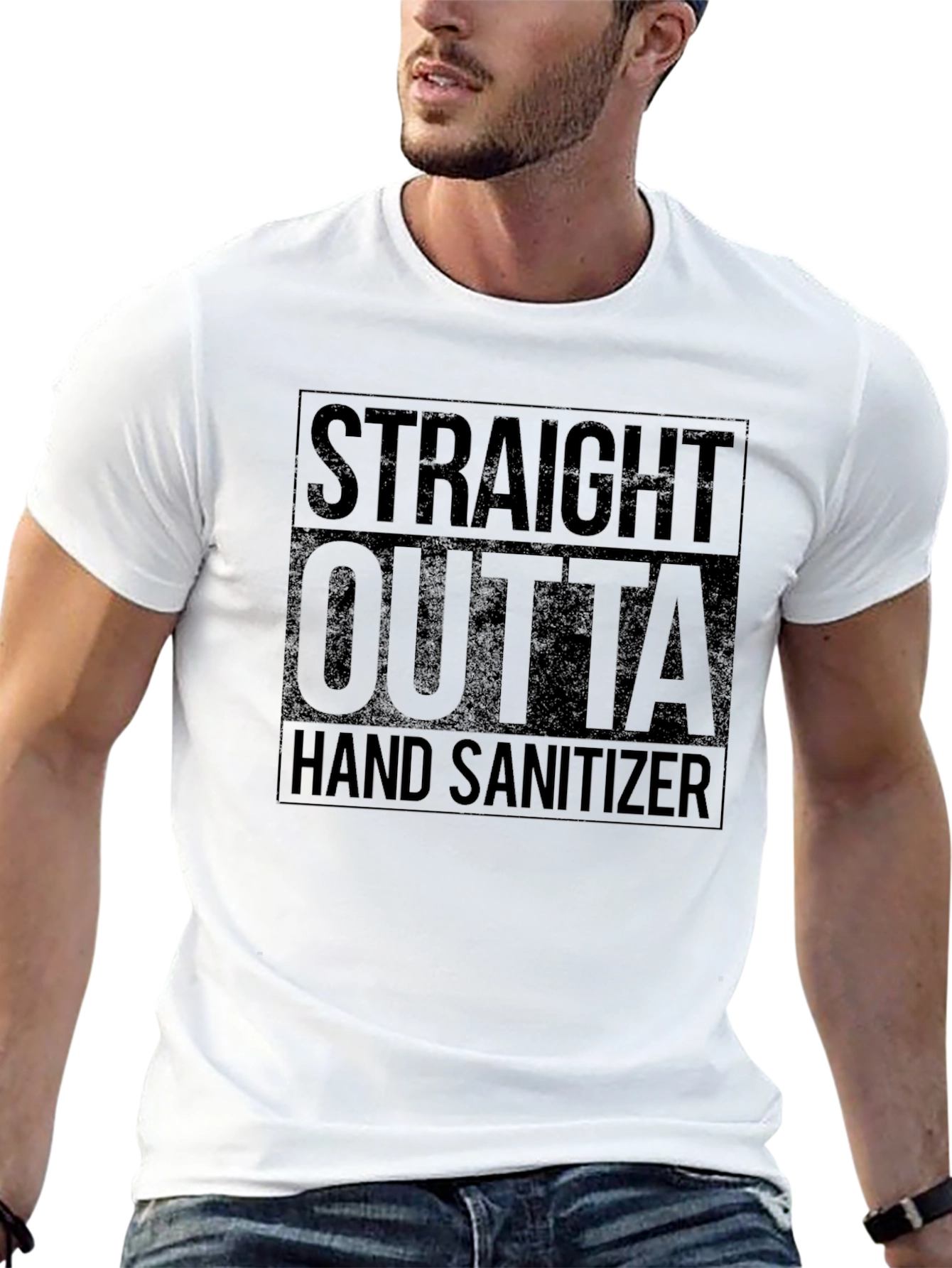Straight Outta Hand Sanitizer Black T-Shirt