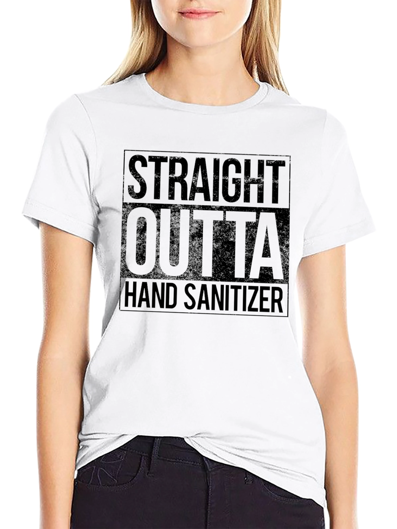 Straight Outta Hand Sanitizer Black T-Shirt