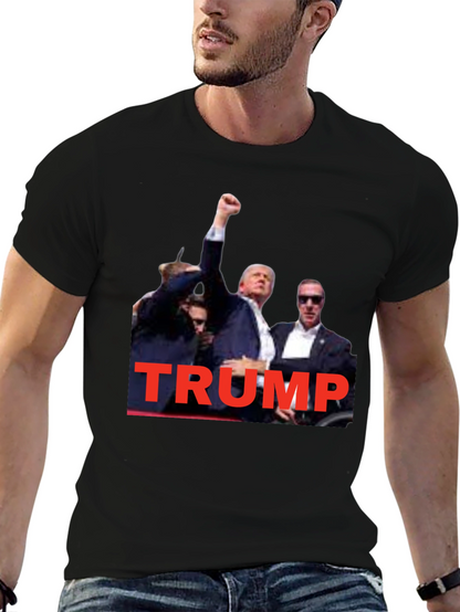 Trump Graphic T-Shirt - Black Crew Neck