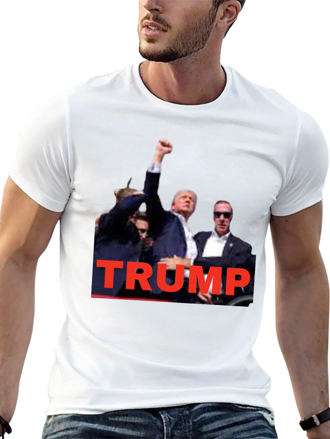 Trump Graphic T-Shirt - Black Crew Neck