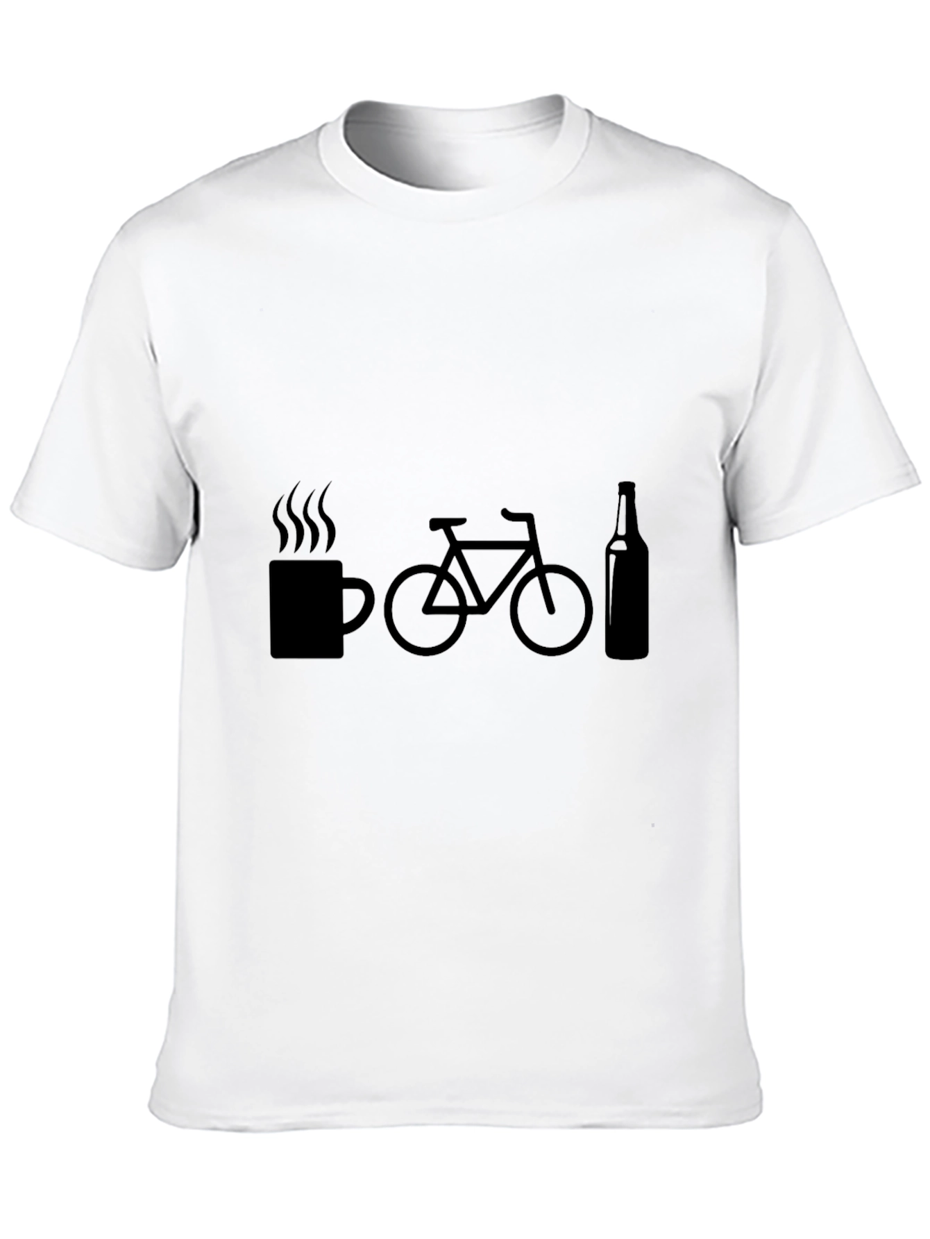 Coffee Ride Beer T-Shirt - Funny Biking Tee