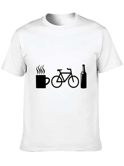 Coffee Ride Beer T-Shirt - Funny Biking Tee