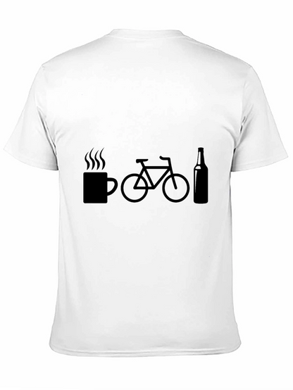 Coffee Ride Beer T-Shirt - Funny Biking Tee
