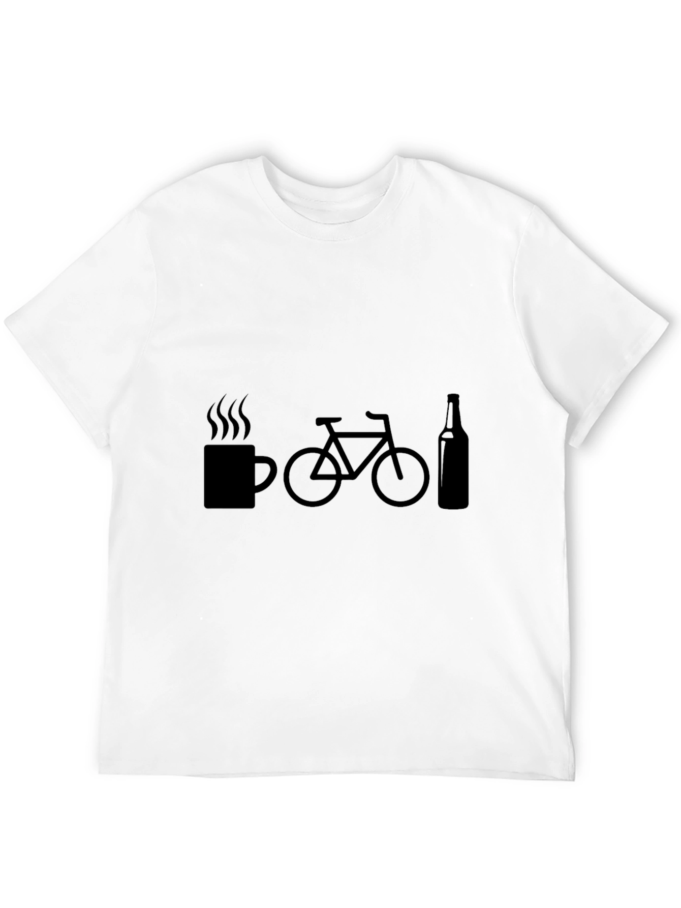 Coffee Ride Beer T-Shirt - Funny Biking Tee