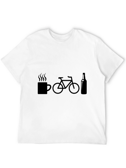 Coffee Ride Beer T-Shirt - Funny Biking Tee