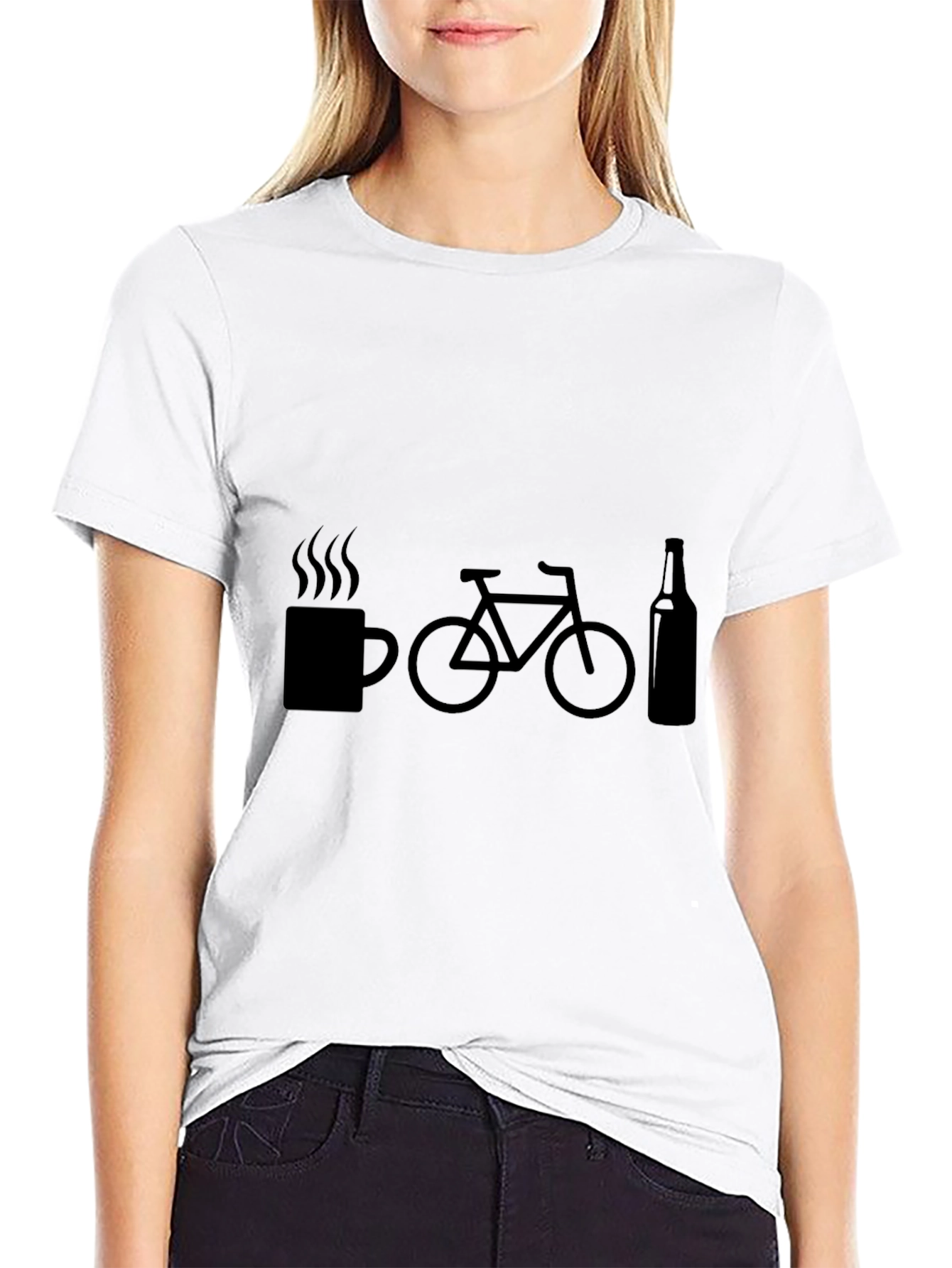 Coffee Ride Beer T-Shirt - Funny Biking Tee