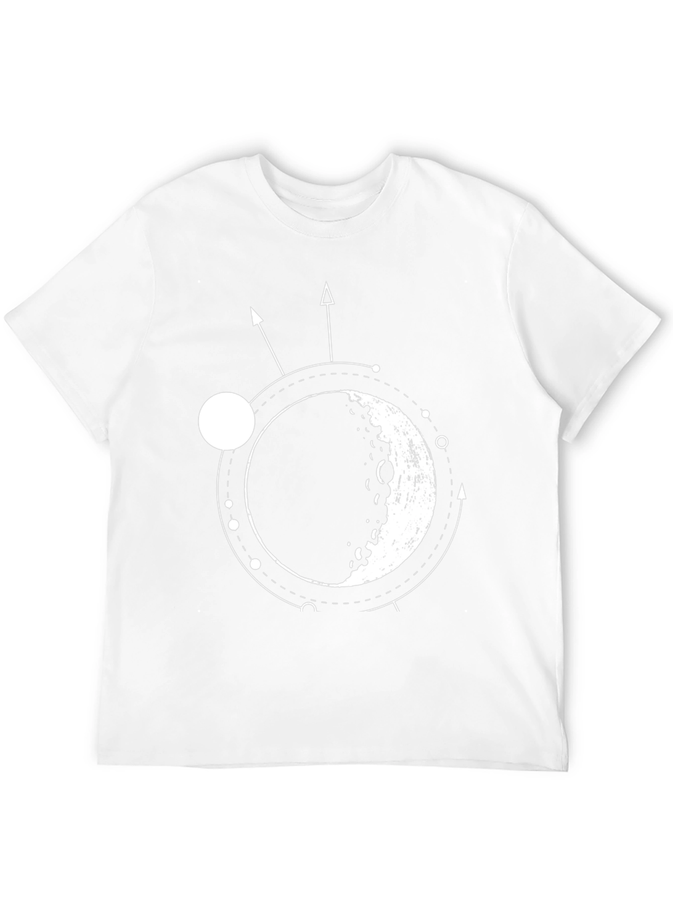 Lunar Orbit Black Graphic Tee - Celestial Style