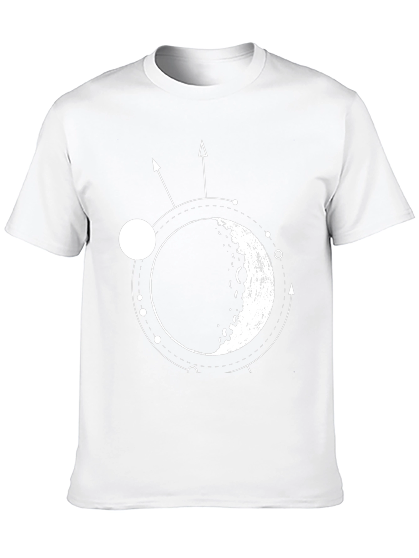 Lunar Orbit Black Graphic Tee - Celestial Style