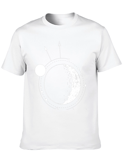 Lunar Orbit Black Graphic Tee - Celestial Style