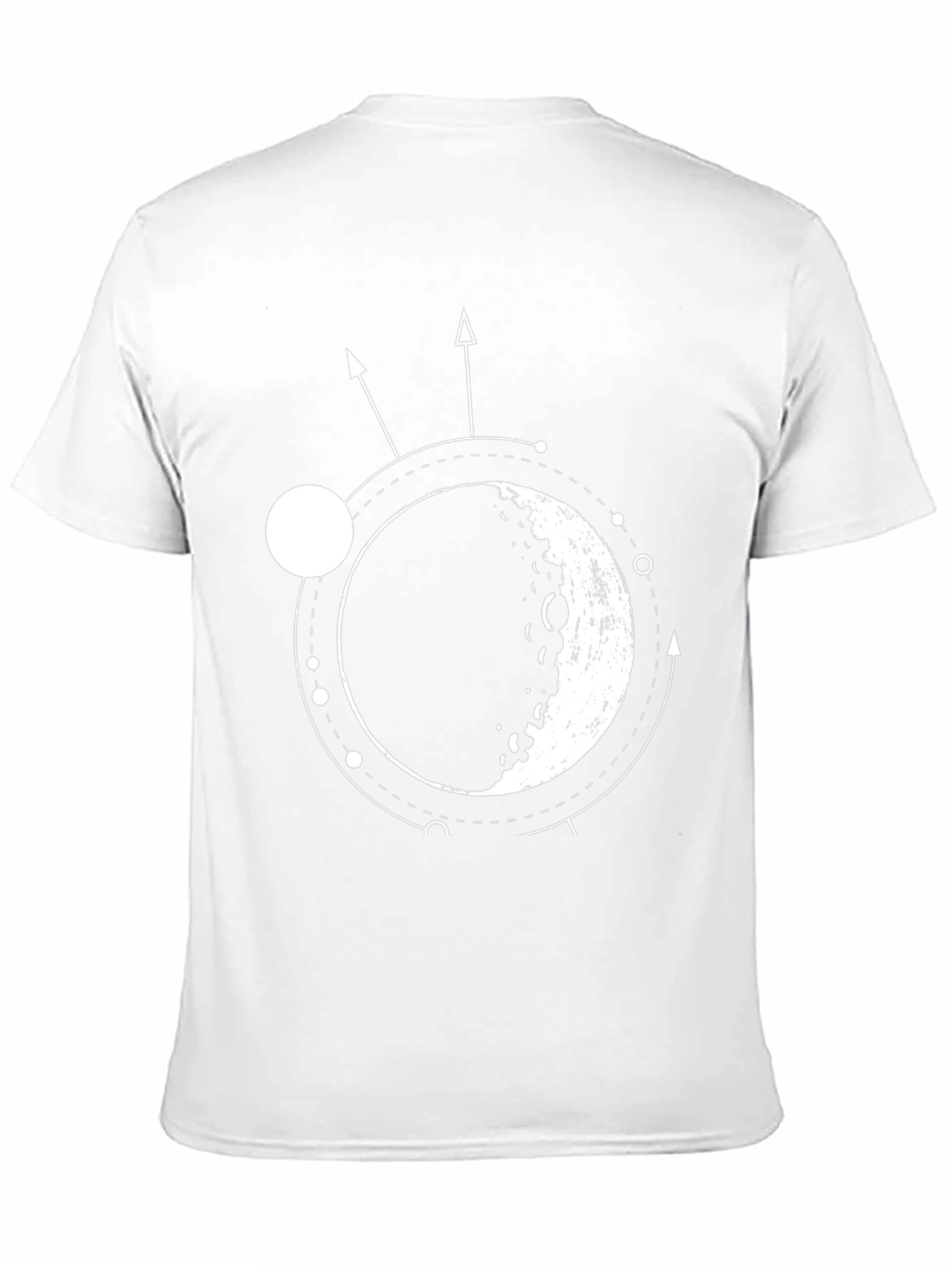 Lunar Orbit Black Graphic Tee - Celestial Style