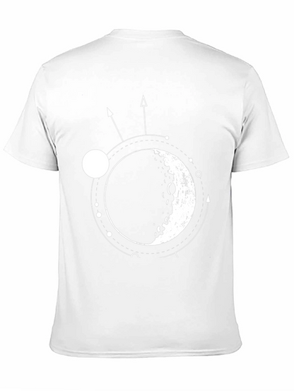 Lunar Orbit Black Graphic Tee - Celestial Style