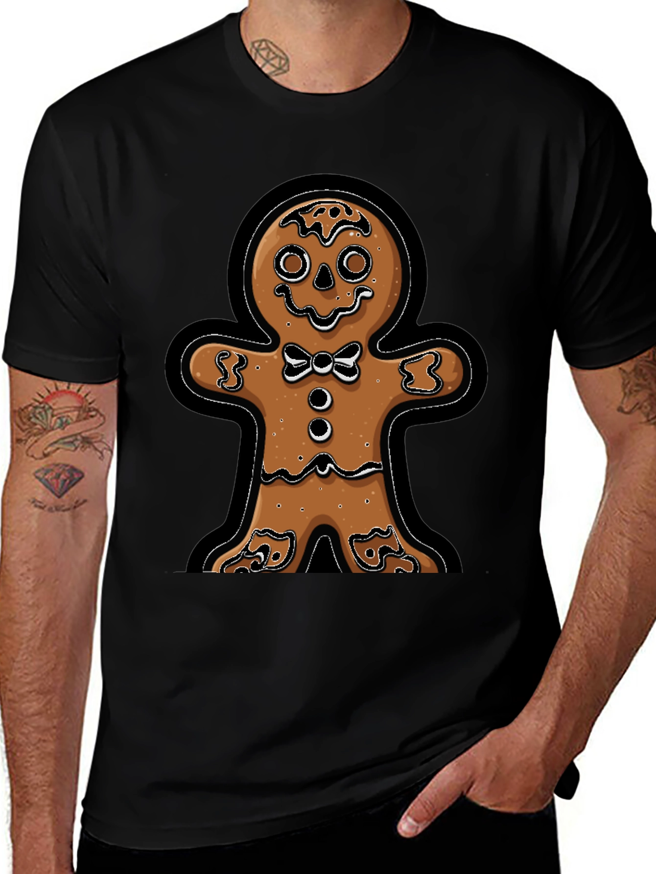 Gingerbread Man T-Shirt - Festive Holiday Apparel