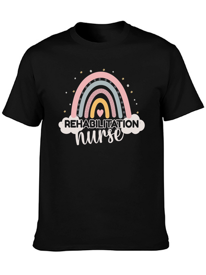Rehabilitation Nurse Rainbow Graphic T-Shirt