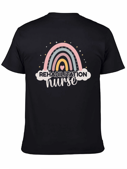 Rehabilitation Nurse Rainbow Graphic T-Shirt